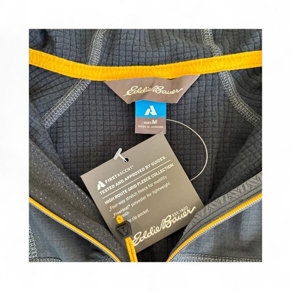 Eddie Bauer First Ascent Men’s Hooded Pullover Size M – Performance Half Zip, NW - Picture 2 of 7